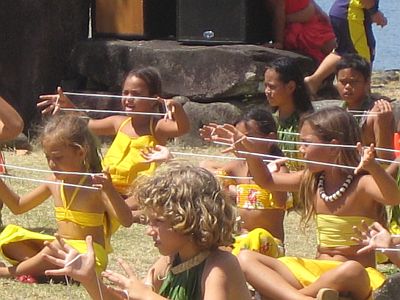 Famous Polynesian storytelling by children.