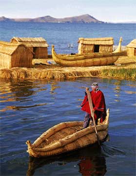 Boots on Lake Titicaca