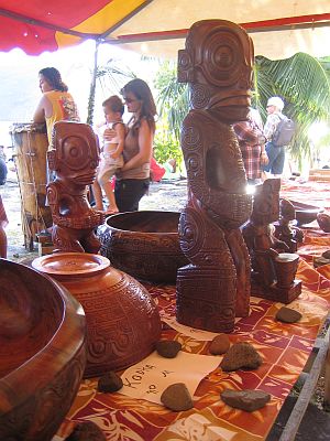 Famous tikis made for the festival