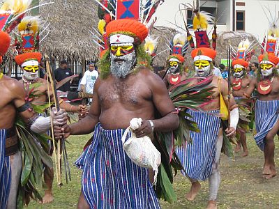 Papua dancers during the Festival